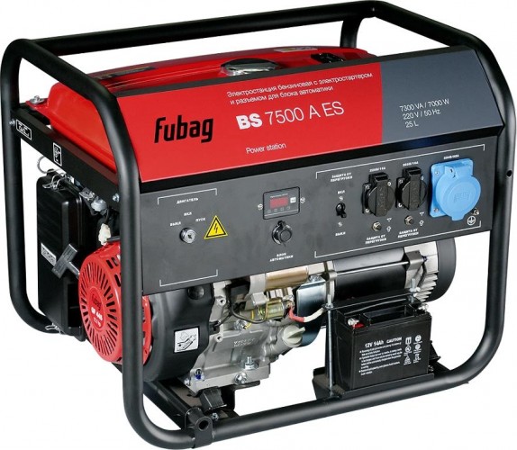 Электростанция бенз. Fubag BS 7500 A ES (7,0/7,3кВт,220В, бак25л, эл.стар.коннектор автоматики)