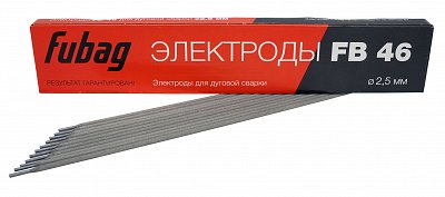 Электрод Fubag сварочный с рутилово-целлюлозным покрытием  FB 46 ф2,5мм (пачка 0,9 кг.)