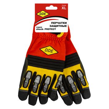 Перчатки DDE shock-PROTECT  кожа /спандекс,  размер  X L 648-502