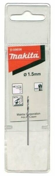 Сверло Makita д\металла HSS, 1.5*18*40мм,1шт,*в-цилиндр D-09656