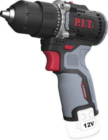 Дрель акк P.I.T. PBM 12K-10B X-DRIVER SOLO(12В,35Нм, патр10 мм, 2ск, коробка без акк и зар)