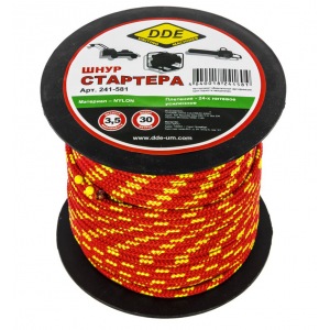 Шнур стартера на катушке DDE бухта 3,5мм 30м (нейлон) 241-581
