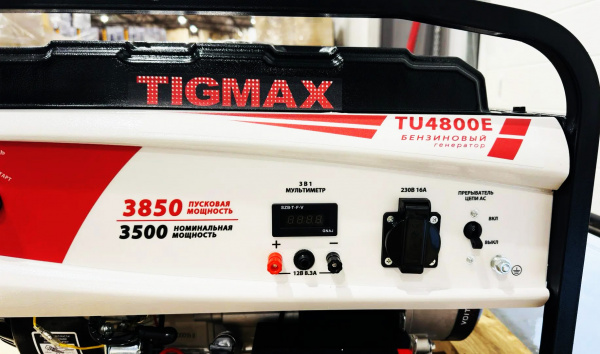 Электростанция бенз.TIGMAX  TU4800E (3,5/3,8кВт,  двиг. TX170FE-Q, 236см3, 8л.с., бак 15л, электрост