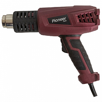 Фен Pioneer HG-M2000-01 2кВт, 400-600*С, два положения потока воздуха, 300-500 л/мин, насадки, коробка  (10)