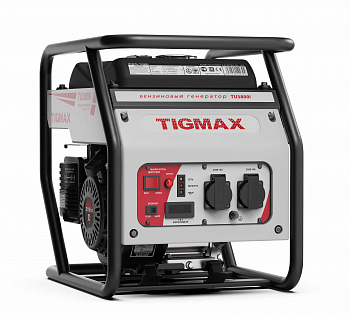 Электростанция бенз.инверт.TIGMAX  TU3800i (открытый тип, 3,2/3,5кВт, 220В, двиг.7л.с, 4-такт, 212см3, бак 7,5л, РУЧНОЙ СТАРТЕР, МЕДЬ, 26,5кг)