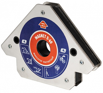 Угольник магнитный АВРОРА Magnet S-60 (45°/90°/135°, усилие 60кг)  38410