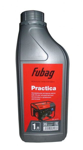 Масло Fubag Practica минеральное для 4-тактных бензиновых двигателей 1 литр (SAE 30) 838266