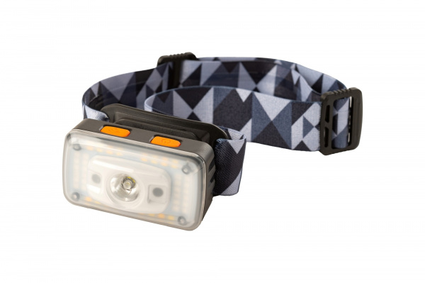 Фонарь налобный аккум. MAXPILER MHF-03 (300/150 Лм, LED SMD, 55*, 7 реж, 3-24ч, сенсор)