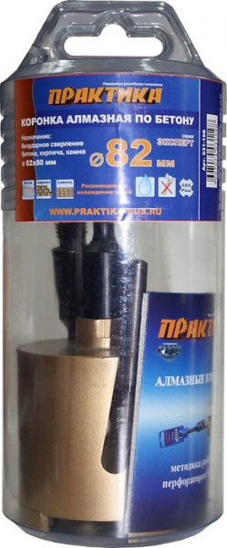 Коронка алм.Практика "Эксперт"SDS+ безуд.82мм 031-198