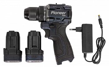 Дрель акк бесщет. Pioneer CD-E1602BL-01 (16В, 2акк*2Ач, Li-Ion, 45Нм, патрон 10 мм, 2 скорости, ЗУ, КЕЙС)  (10)