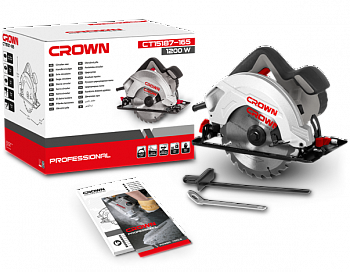 Пила дисковая CROWN CT15187-165 (Construction, 1200Вт, диск 165мм, пропил 54мм)