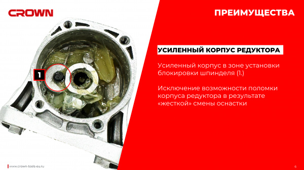 Шлифмашина угл CROWN CT13628-125 TB (780Вт 125мм, М14, сумка)