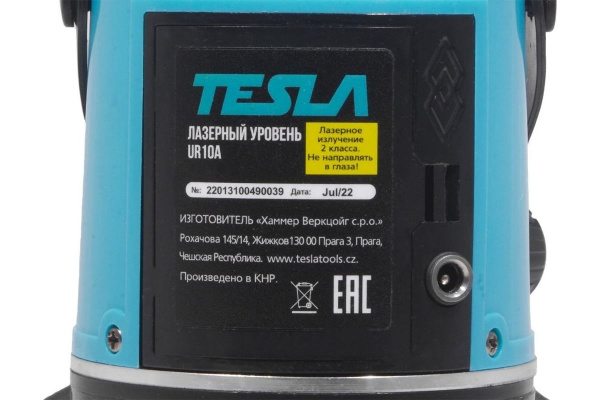 Лазерный уровень TESLA UR10A  линейный крест 10м ±0.3мм/м красный луч