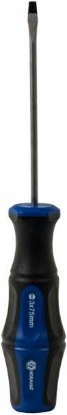Отвёртка КОБАЛЬТ Ultra Grip SL 3,0 х 75 мм CR-V, 2компонентная рукоятка (1шт.) подвес 646-225