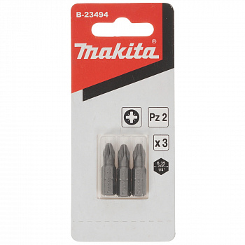 Бита Makita Pozidriv№2 25мм B-23494 (3 шт.)