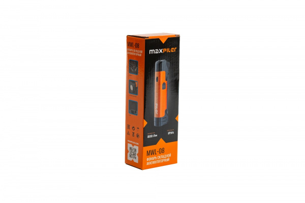 Фонарь складной аккум. MAXPILER MWL-08 (800-150 Лм, LED SMD+COB, 4 реж, 3-35ч, магнит, крючок)