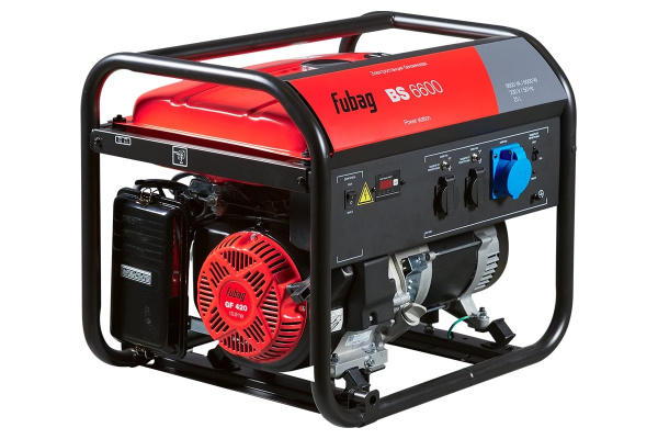 Электростанция бенз. Fubag BS 6600 (6.0/6,5кВт, 220В, бак 25л, ручной стартер) 646280