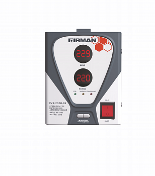 Стабилизатор FIRMAN  FVR-2000-95 (однофазный, релейный, напольный, цифр.дисплей, шнур/розетка, 2000Вт, 95-275В)