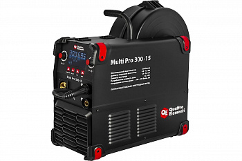 Свар.полуавтомат QUATTRO ELEMENTI Multi Pro 300-15 (300A, 3 фазы, 3 вида сварки MIG/TIG/MMA, кат.15 кг,Диспл.)