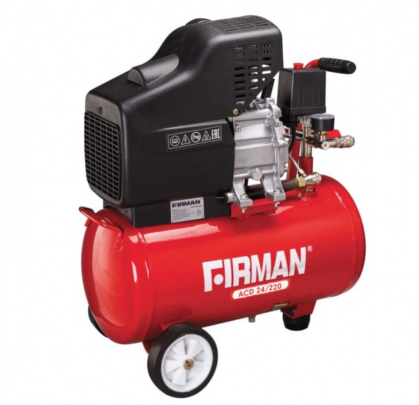 Компрессор FIRMAN ACD-24/220 (220л/мин, 24л, 8 бар, 1,5 кВт, 220В/50Гц, прямой привод, 24кг)