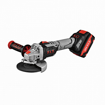 Шлифмашина угл акк бесщет P.I.T. PWS20H-125B/1 (20В,125мм, 3 скорости, 4500/6500/8000об/мин, 1акк*4А/ч, Li-Ion, ЗУ, кейс)
