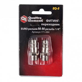 Разъем QUATTRO ELEMENTI EQ-5 папа EURO-папа 1/4" 2шт. 771-084