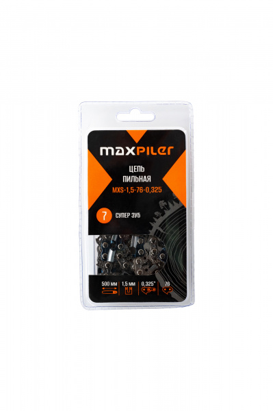 Цепь MaxPiler пильная MXS (500мм./20",0,325",1,5 мм.76 зв.( Carver 52-20.62-20.Patriot PT 5220 20) в