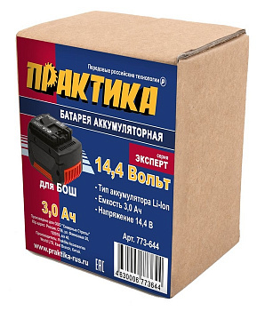 Аккумулятор Практика 14,4В 3,0А/ч Li-lon д/BOSCH 773-644