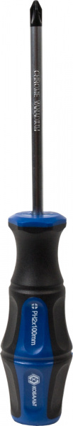 Отвёртка КОБАЛЬТ Ultra Grip PH-2 х 100 мм CR-V, 2компонентная рукоятка (1шт.) подвес 646-355