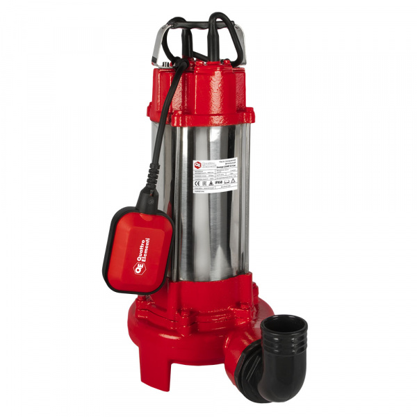 Насос фекальный QUATTRO ELEMENTI Sewage 2500F Ci-Cut (2500 Вт, 30000 л/ч, грязевой, 17 м, 21 кг, чуг