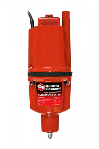 Насос вибр. QUATTRO ELEMENTI Acquatico 260-10 (1080л/ч кабель10м 910-311) нижний забор