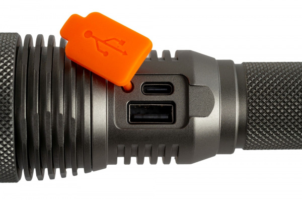 Фонарь ручной аккум. MAXPILER MPF-04 (3000-80 Лм, LED COB, 3 реж, 2-20ч, 3.7В/4000мАч, фокус. света)