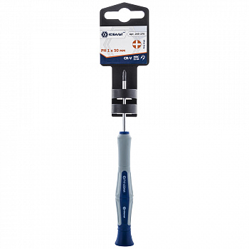 Отвертка для точных работ КОБАЛЬТ Ultra Grip PH 1х50мм CR-V, 2комп рукоятка (1шт.) подвес 245-275