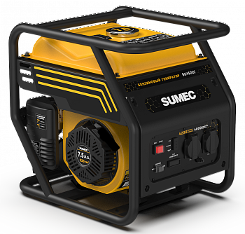 Электростанция бенз.инверт.  SUMEC SU4500i (открытый тип, 4,0/4,2кВт, 220В, двиг.SPE225, 4-такт, 225см3, бак 8л, РУЧНОЙ СТАРТЕР, МЕДЬ)