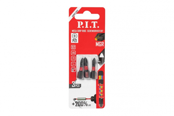 Бита ударная P.I.T. PZ1x25 мм 3 шт в уп.(ASDR02-25PZ1)