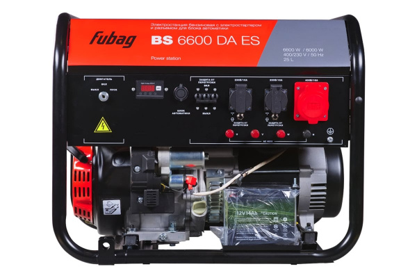 Электростанция бенз. Fubag BS 6600  DА ES  (6,0/6,5кВт,380В,2,0кВт,220В бак25л, эл.старт.конектор ав