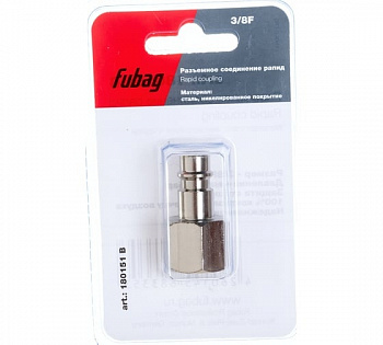 Разъем Fubag 3/8"F рапид (штуцер) внутр..резьба блистер 1 шт 180151B