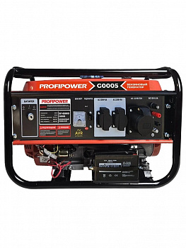 Электростанция бенз. Profipower БГ-6500Э (6,0/6,5кBт, 220B, 50Гц, 12B, электростартер+аккумулятор,медная) G0005