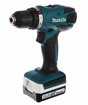 Дрель акк Makita DF 347 DWE 14.4В, 2х1.5АчLi-ion, БЗП-10мм, 0-400\0-1400об\м, 30\15Нм, G-серия