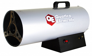 Нагреватель газовый QUATTRO ELEMENTI QE-20G (20кВт, 300м3/ч, 1,4л/ч, 5,4кг, понижающий редуктор, газ. шланг 1,2м)  243-943