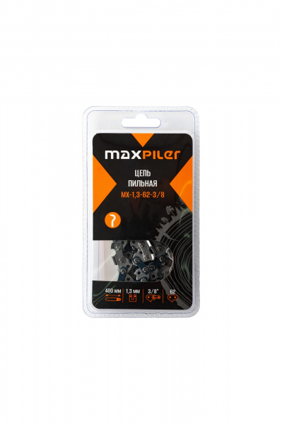 Цепь MaxPiler пильная МХ (450мм.3/8 ,1,3 мм. 62 зв.(Partner.Poulan 18 ) в блистере