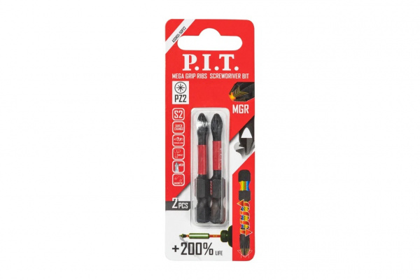 Бита ударная P.I.T. PZ2x50 мм 2 шт в уп.(ASDR01-50PZ2)