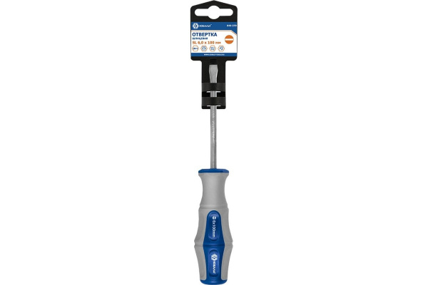 Отвёртка КОБАЛЬТ Ultra Grip SL 6,0 х 150 мм CR-V, 2компонентная рукоятка (1шт.) подвес 646-287