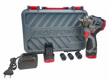 Гайковерт акк бесщет. уд. Profipower BL-163 16В, 260Нм, Li-ion 2шт, 2.0Ач, ударные головки 17/19/21, З/У, кейс  E0212  (5)