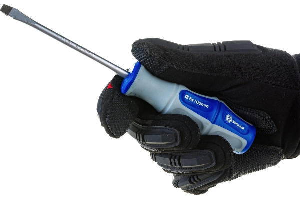 Отвёртка КОБАЛЬТ Ultra Grip SL 6,0 х 100 мм CR-V, 2компонентная рукоятка (1шт.) подвес 646-270