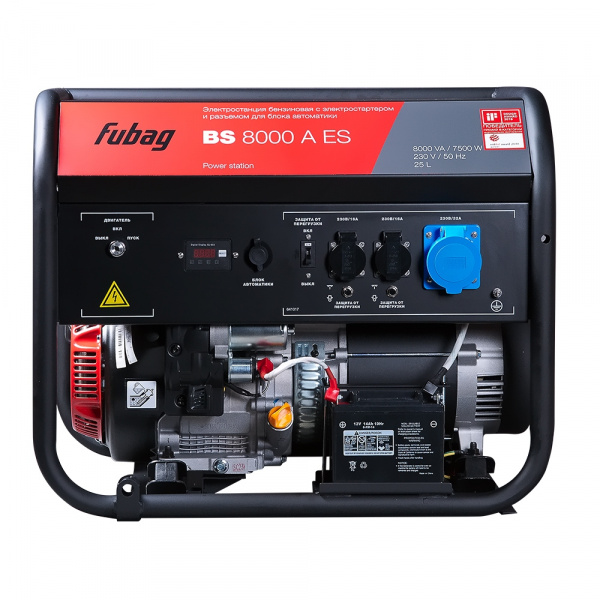 Электростанция бенз. Fubag BS 8000 A ES (7,5/8,0кВт,220В, бак25л, эл.стар.коннектор автоматики)
