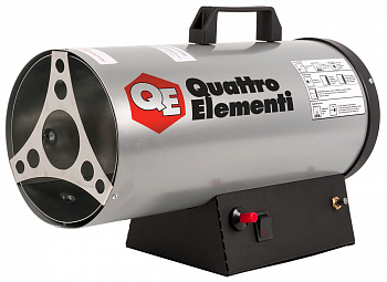 Нагреватель газовый QUATTRO ELEMENTI QE-12G (12кВт, 300м3/ч, 0,75 л/ч, 5,3 кг, понижающий редуктор, газ. шланг 1,2м) 243-936
