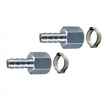 Переходник Fubag 1/4"F на елочку  6мм с обжимным кольцом блистер 2шт 180440B