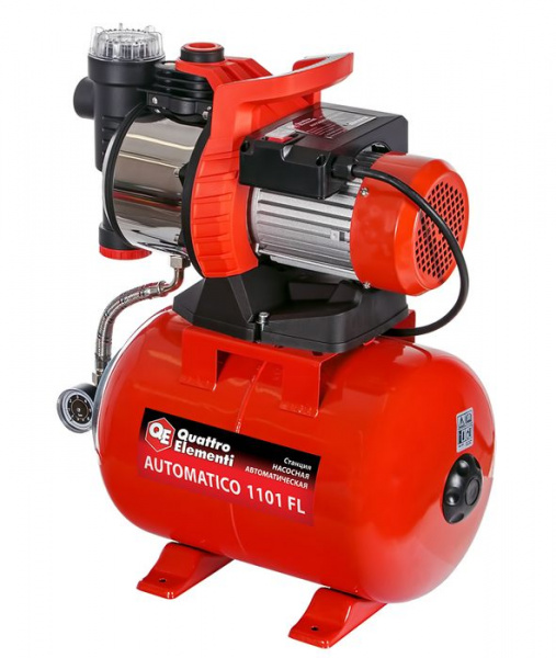 Насосная станция QUATTRO ELEMENTI Automatico1101 FL (1100 Вт, 4200 л/ч, для чистой, 45 м, 15,4 кг)