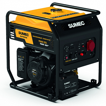 Электростанция бенз.инверт.  SUMEC SU7500iE (открытый тип, 7,0/7,5кВт, 220В, двигSPE440E, 4-такт, 440см3, бак 24л, ЭЛ.СТАРТЕР, МЕДЬ, с возм.подкл.ATS)